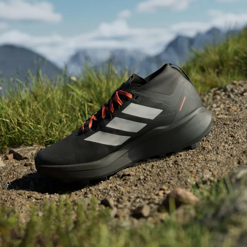 Adidas Terrex Agravic GTX Trail Running Core Black / Grey Two / Semi Impact Orange (IH2939)