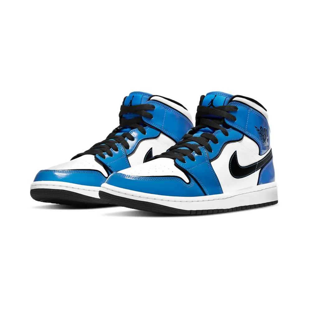 Jordan 1 Mid Signal Blue White/Signal Blue-Black (DD6834-402)