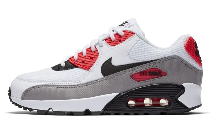 Nike Air Max 90 White Black-Dust-Solar Red (W)