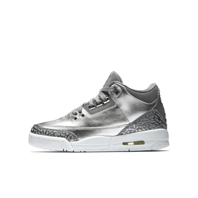Jordan 3 Retro Premium Heiress Metallic Silver (GS) Metallic Silver/Cool Grey-White (AA1243-020)