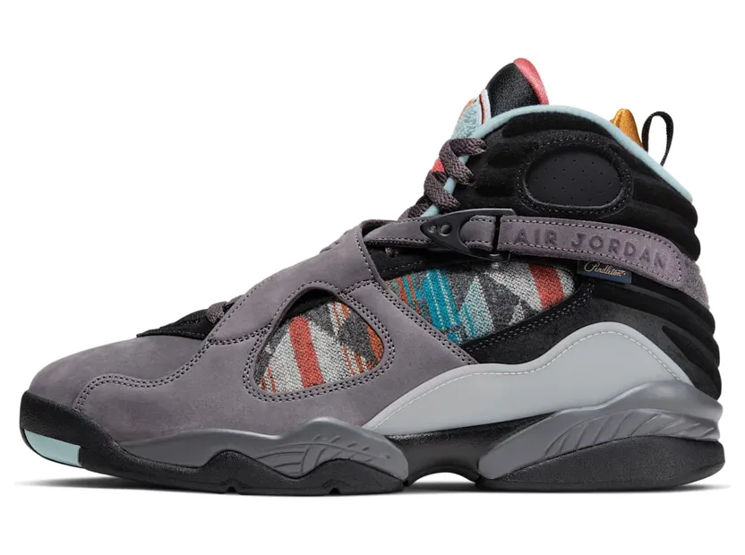 Air Jordan 8 Retro SP ‘N7 Pendleton’ Thunder Grey/Light Graphite-Gold Suede-Black (CQ9601-001)