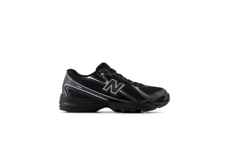 New Balance 740 Bungee Lace Black Grey Silver (PZ740BM)