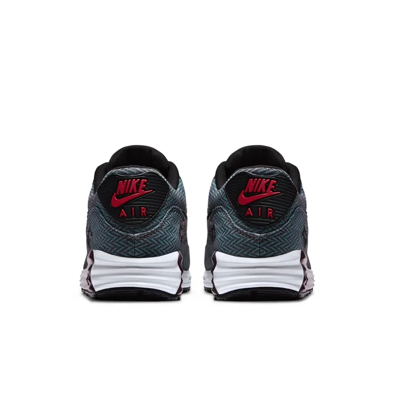 Nike  Air Max Lunar90 Burgundy-Herringbone Deep Burgundy/Hyper Jade/Challenge Red (705068-600)