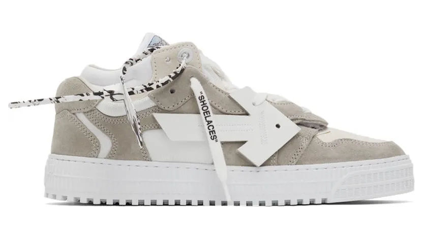 Off-White White & Grey Floating Arrow Sneakers (OWIA181F21LEA0010109)