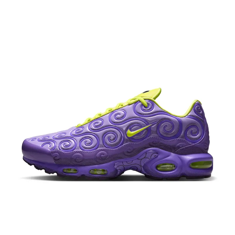 One Piece x Nike Air Max Plus “Gomu Gomu”: paarse TN met een Devil Fruit-patroon
