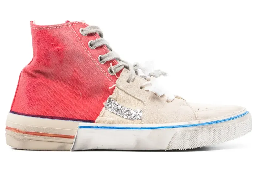 Paul Easterlin High-Top-Sneakers mit Glitter Nude (CS004ORCALYSTAR)