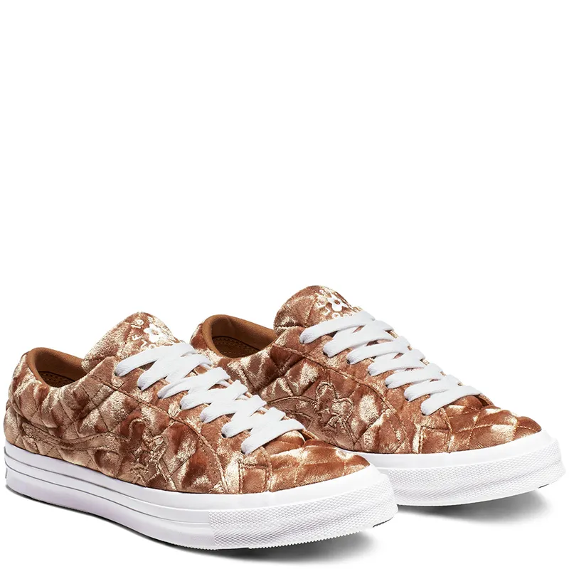 Converse One Star Ox Golf Le Fleur TTC Quilted Velvet Brown Sugar Brown Sugar/Brown Sugar (165599C)