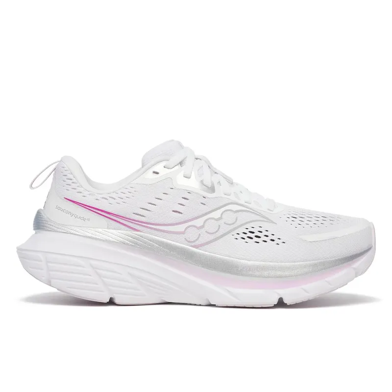 Saucony Guide 18 Womens “White Fuchsia” (S10998-160)