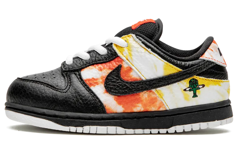Nike Dunk SB Low Toddler ‘Tie-Dye Raygun – Black’ Black/Orange Flash/Black (CJ1396-001)