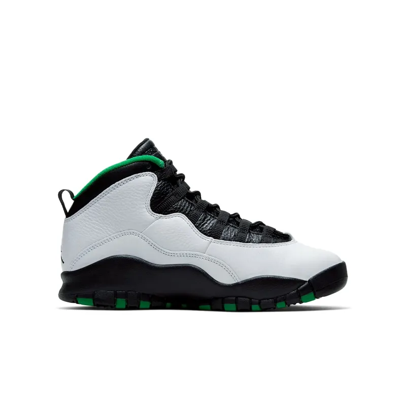 Jordan 10 Retro Seattle (GS) White/Black-Green-Yellow (310806-137)