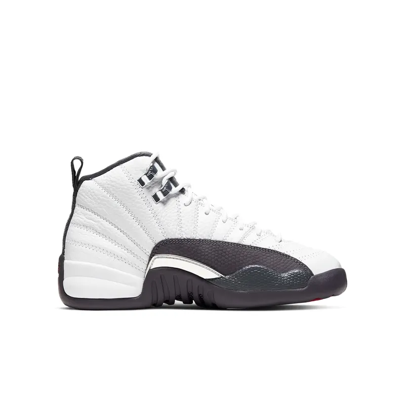 Jordan 12 Retro White Dark Grey (GS) White/Dark Grey-Gym Red (153265-160)