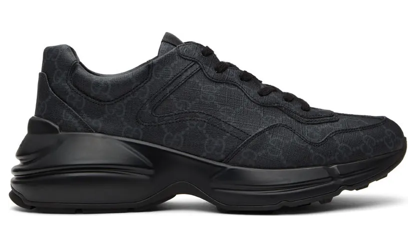Gucci Black Rhyton Sneakers (704796 KGD00)