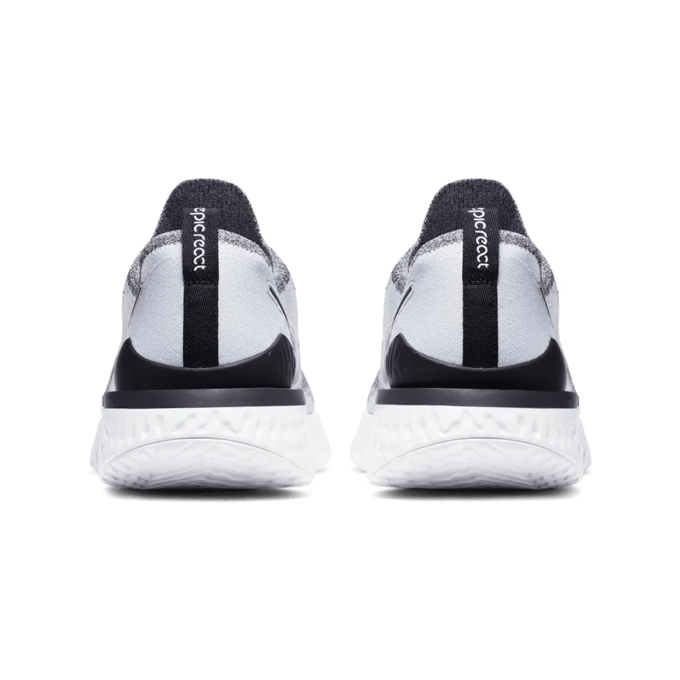 Nike Epic React Flyknit 2 White White Pure Platinum Black (BQ8928-101)