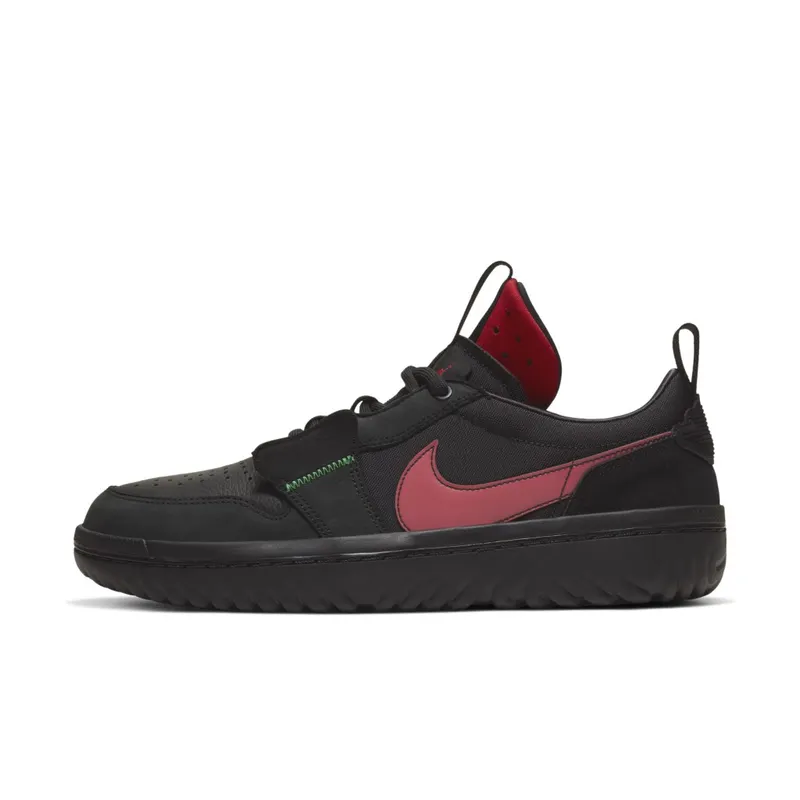 Jordan 1 Low React Fearless Ghetto Gastro Black/Team Red (CT6416-001)