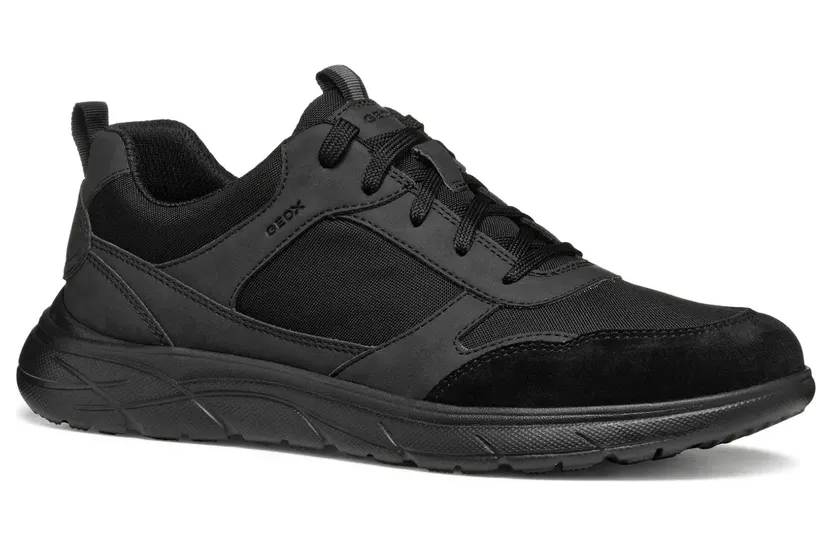 Geox Portello leren sneakers – Zwart (U46E1A0EK11C9999)