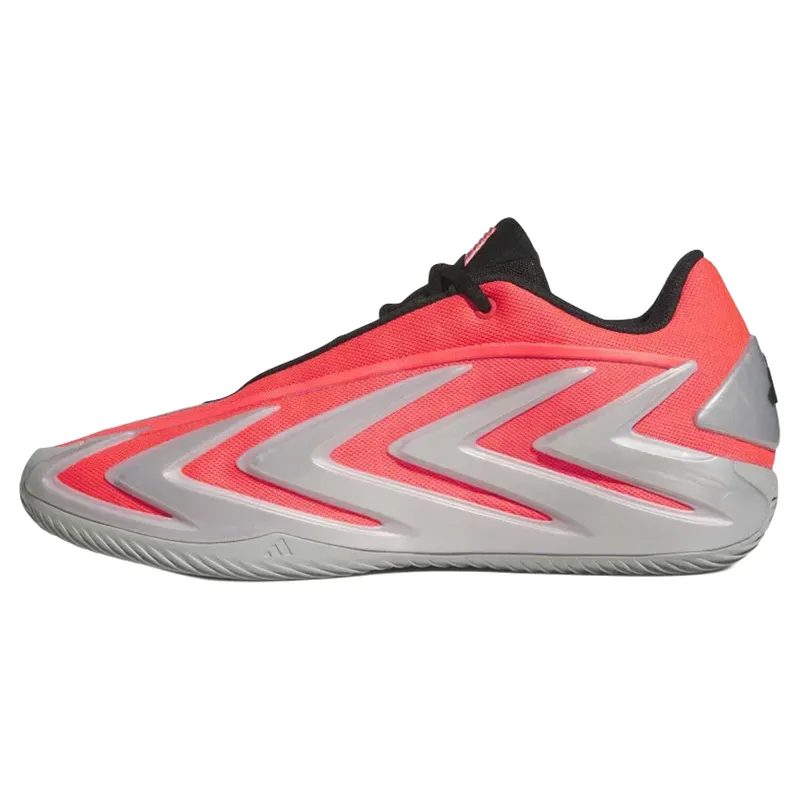adidas Anthony Edwards 3 “Omen” (KJ3021): zilveren bliksem op knalrood