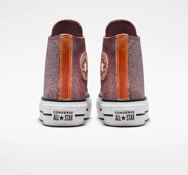Converse Chuck Taylor All Star Lift Platform Metallic Glitter Dark Wine/copper/White (A03240C)
