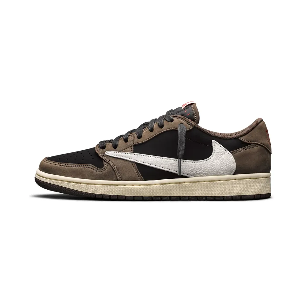 Jordan 1 Retro Low OG SP Travis Scott Black/Dark Mocha-University Red-Sail (CQ4277-001)