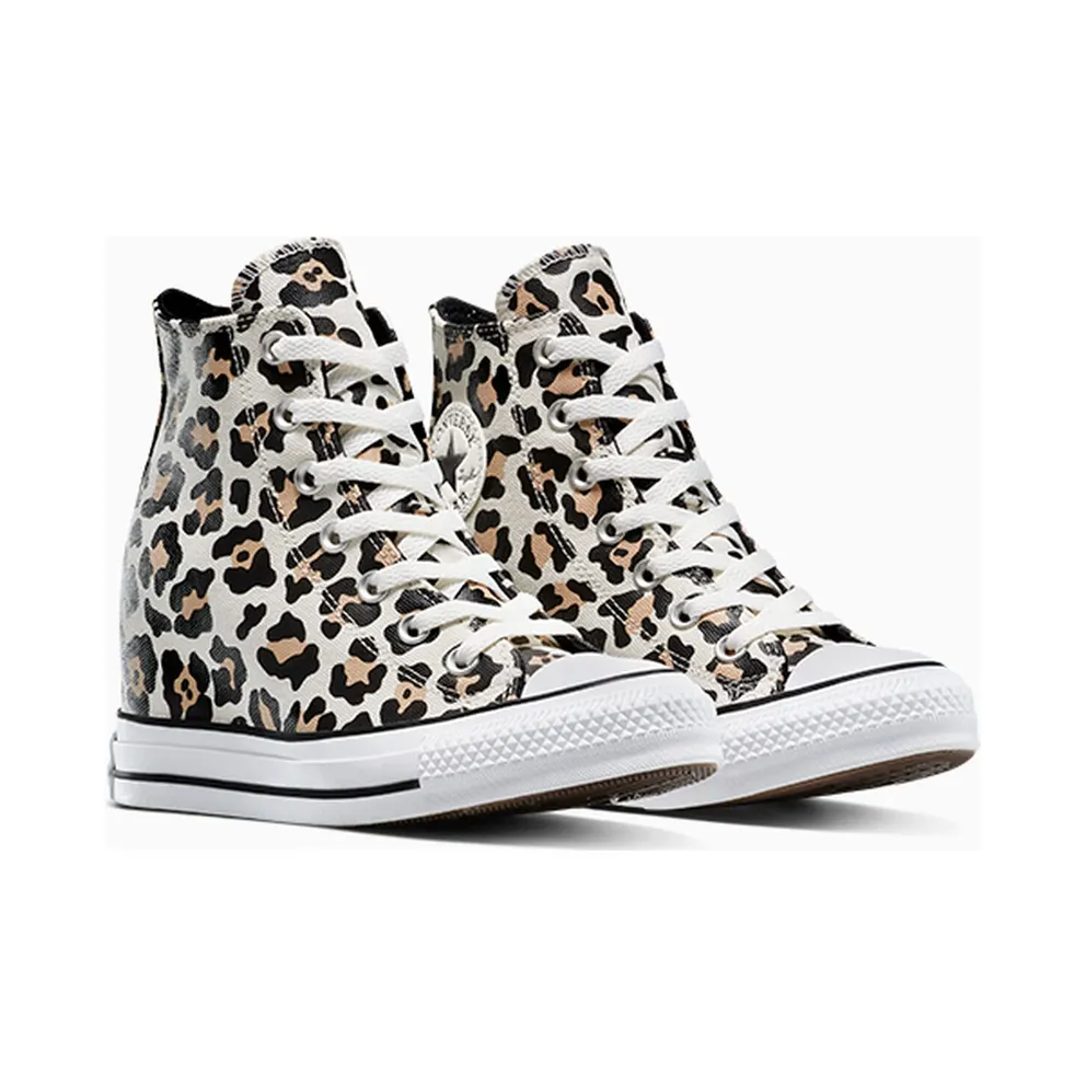Converse Chuck Taylor All Star Wedge Platform Leopard Egret/Black/Coastal Dune (A14938C)