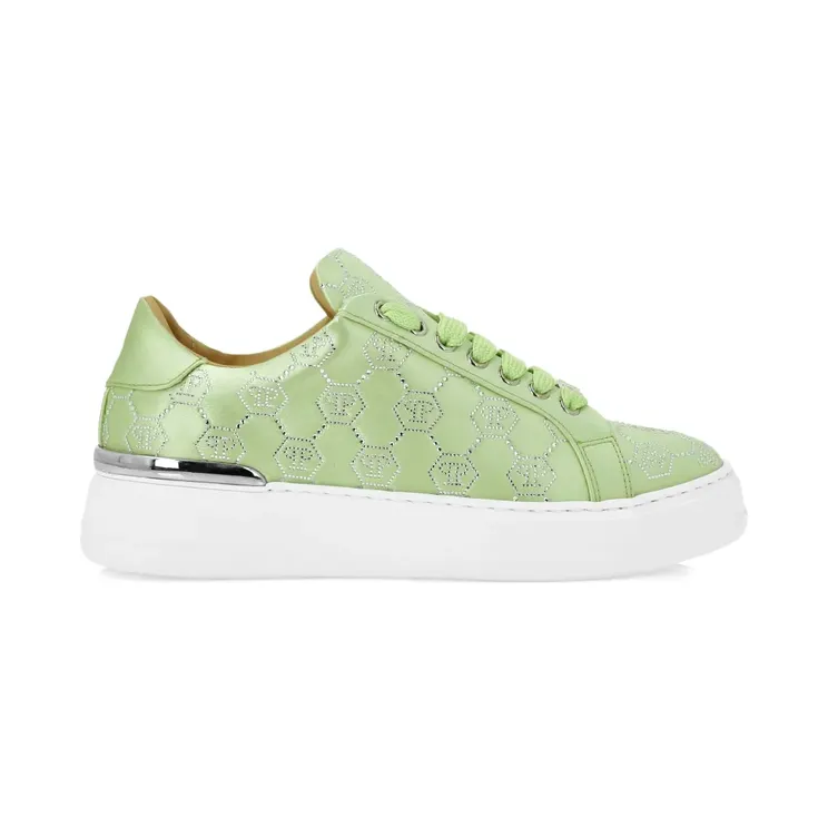 Philipp Plein Sneakers verfraaid met monogram – Beige (PAESWSC2767PTE028N)