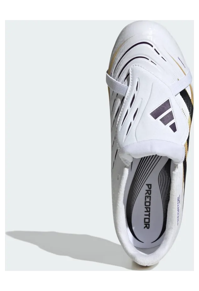 adidas Predator League Fold-Over Tongue FG/MG Cloud White Core Black Gold Metallic (IH9587)