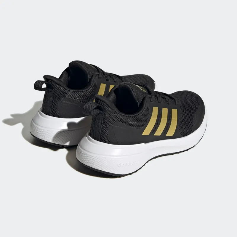 Adidas FortaRun 2.0 Cloudfoam Lace Core Black / Gold Metallic / Cloud White (HP5432)