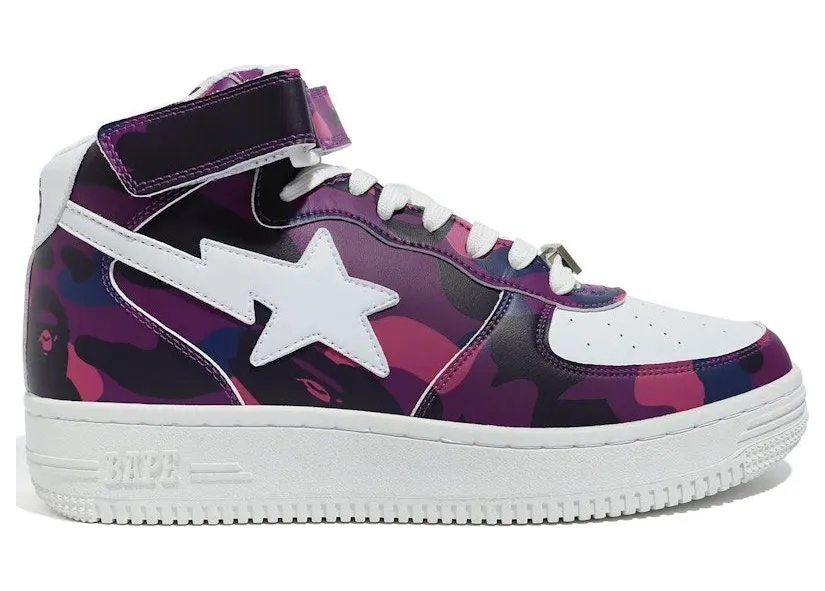 A Bathing Ape Bape Sta Mid Camo Purple (1G80191008-PUR)