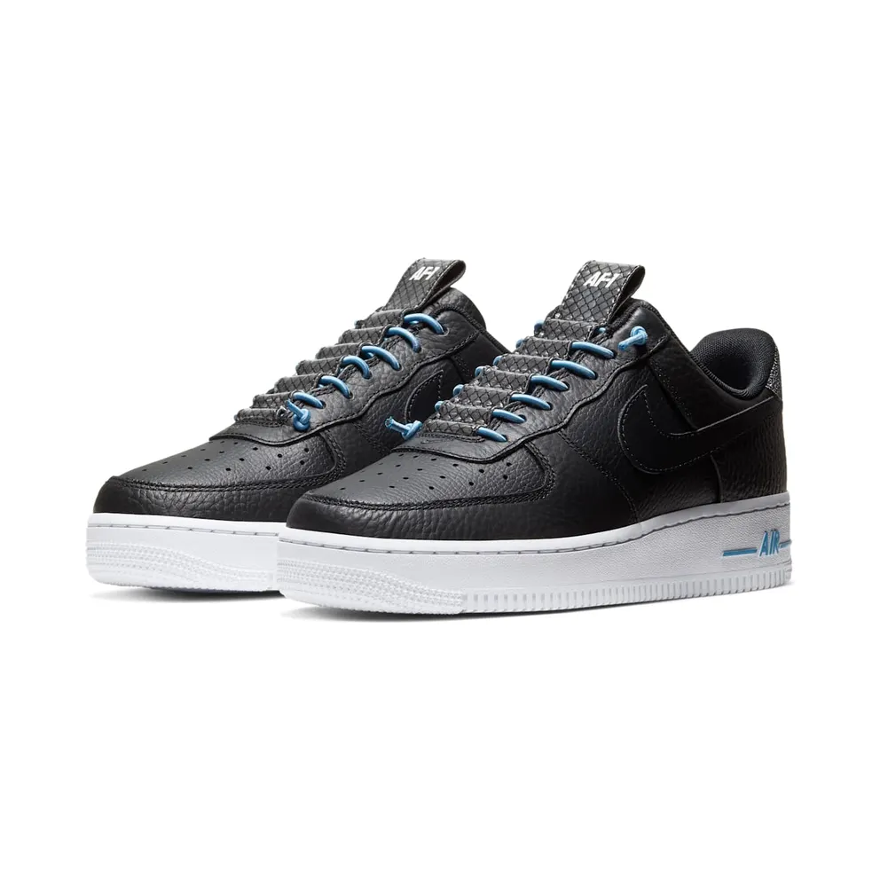 Nike Air Force 1 Low 07 Lux Black Light Blue (W) Black/Light Blue-Black-White (898889-015)