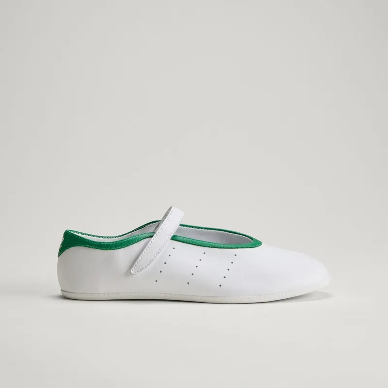 Adidas STAN SMITH LO BALLETSCHOENEN Cloud White / Cloud White / Green (LA6370)