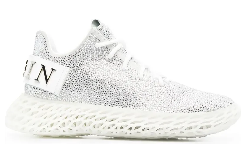 Philipp Plein Skeleton Runner verfraaide “Silver” (PAASWSC2069PCO058N)