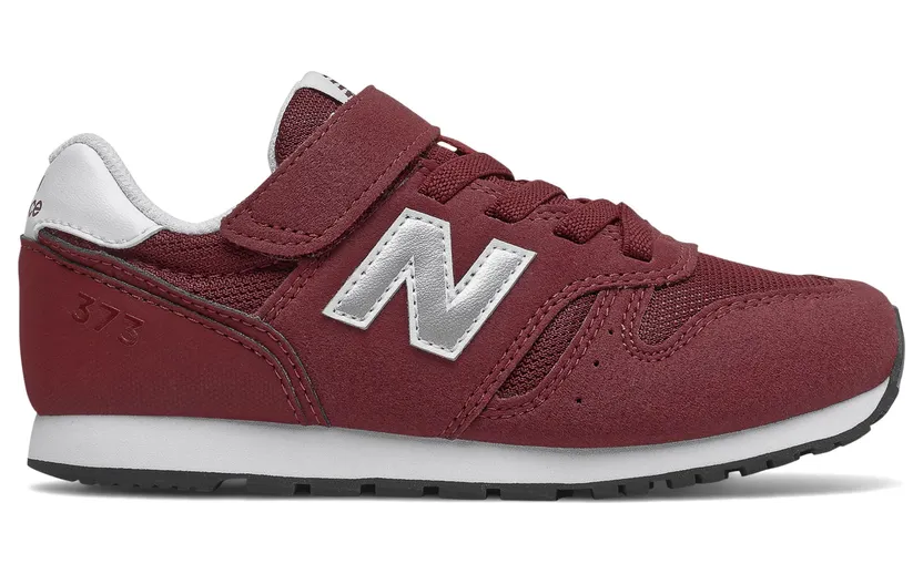 New Balance 373 Bungee Lace with Top Strap Burgundy / White (YV373V2-36805)