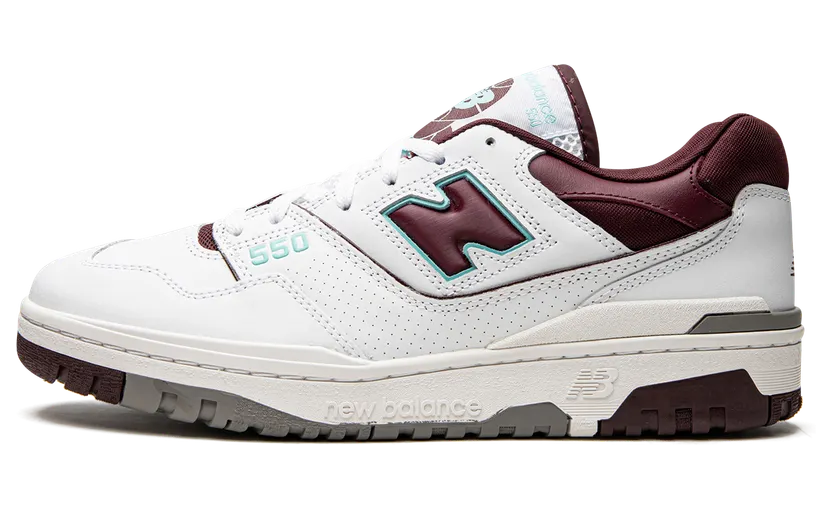 New Balance 550 White Bordeaux Red Grey (BB550WBG)