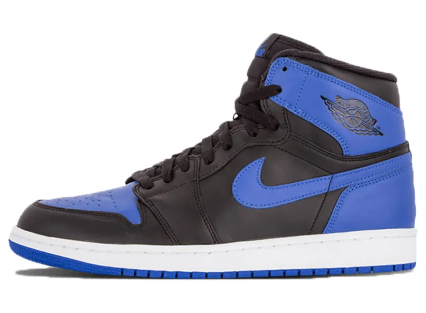 Air Jordan Nike AJ I 1 Retro Black Royal Blue (2013) (555088-085)