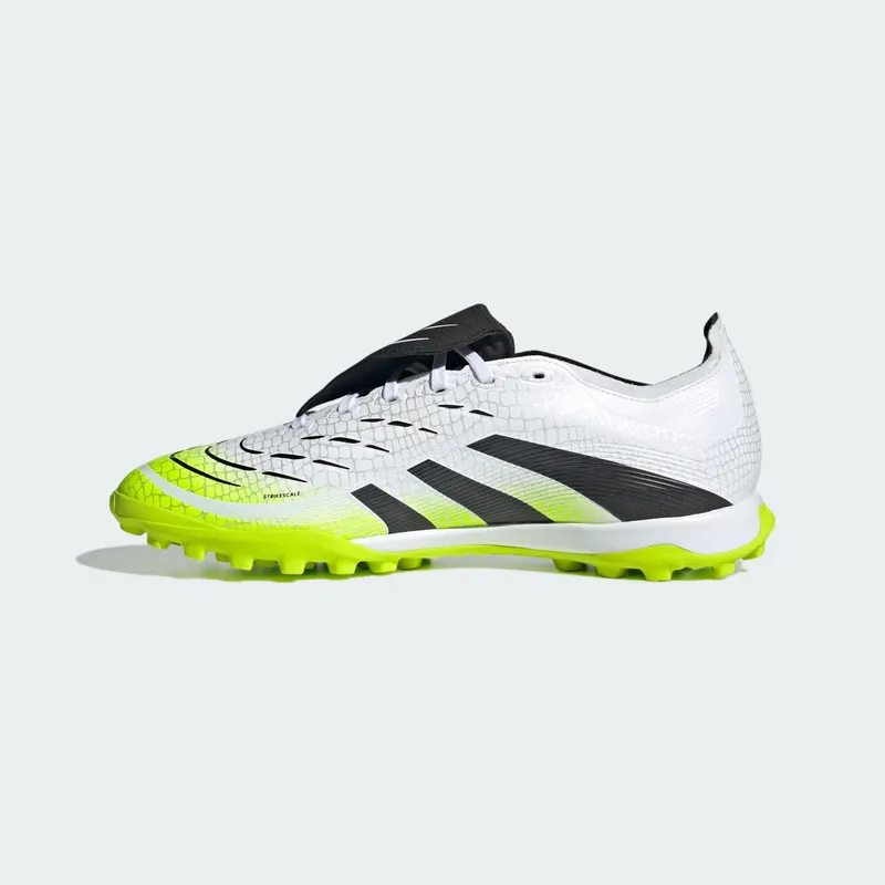 adidas Predator League Fold-Over Tongue TF Cloud White Core Black Lucid Lemon (JQ1072)