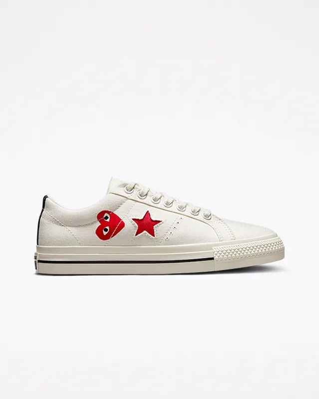 Converse Converse x Comme des Garçons PLAY One Star Cloud Dancer/Red/White