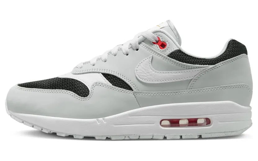 Nike Air Max 1 Premium Pure Platinum/Black/Sport Red/White (FD9081-001)