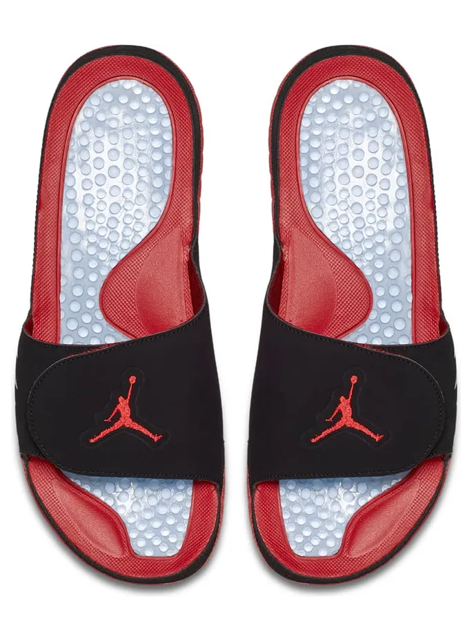 Jordan Hydro 5 Retro Black Particle Grey University Red