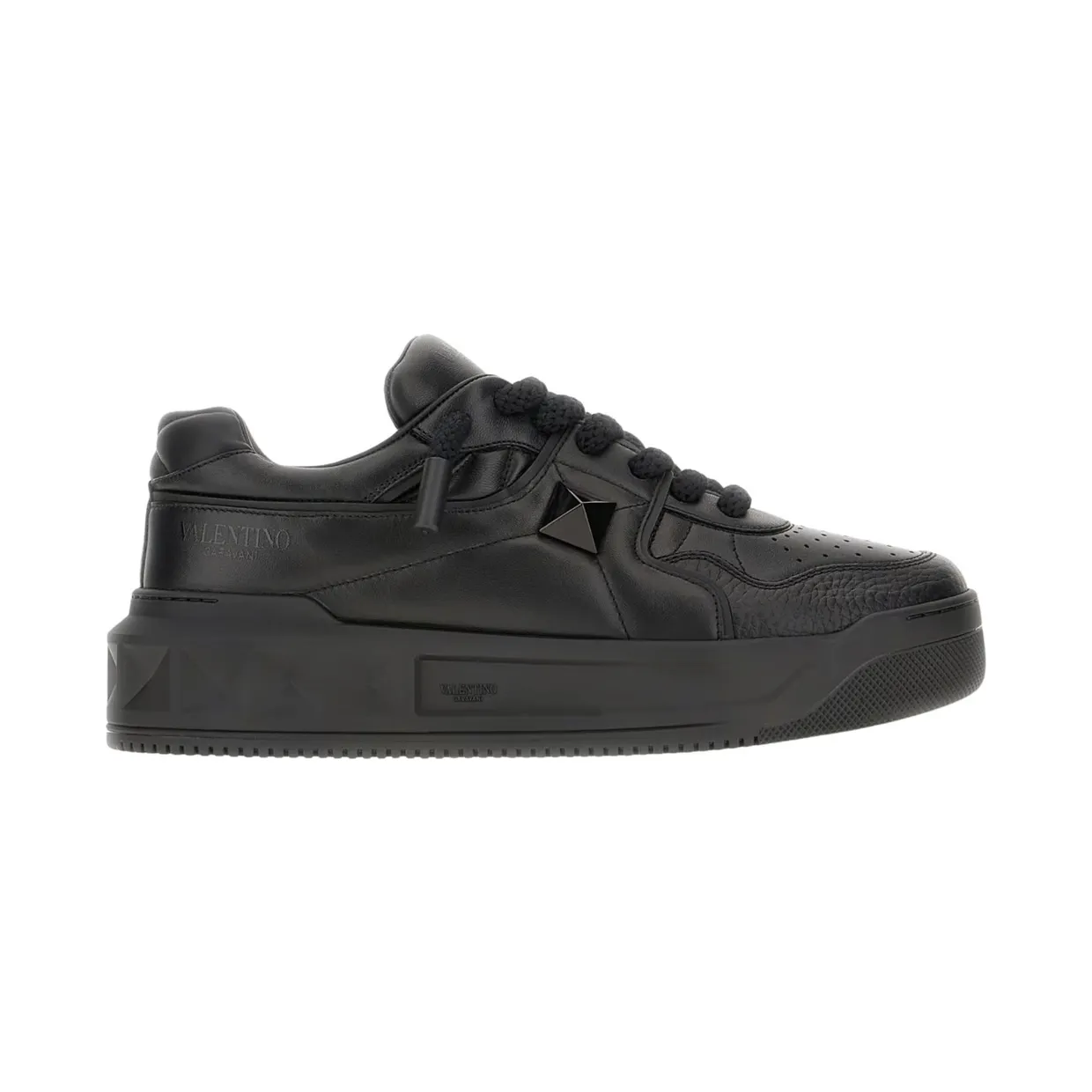 Valentino One Stud XL Black Nappa Leather