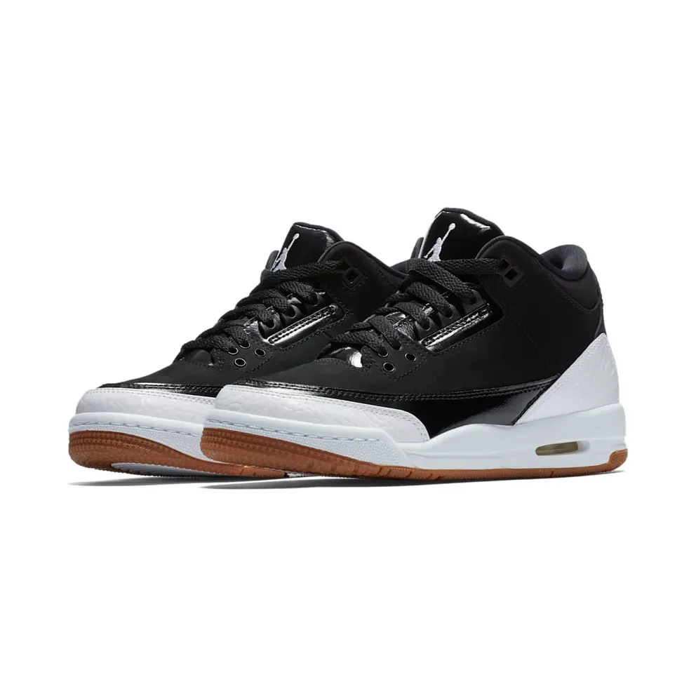 Jordan 3 Retro Black White Gum (GS) Black/White-Gum Medium Brown (441140-022)