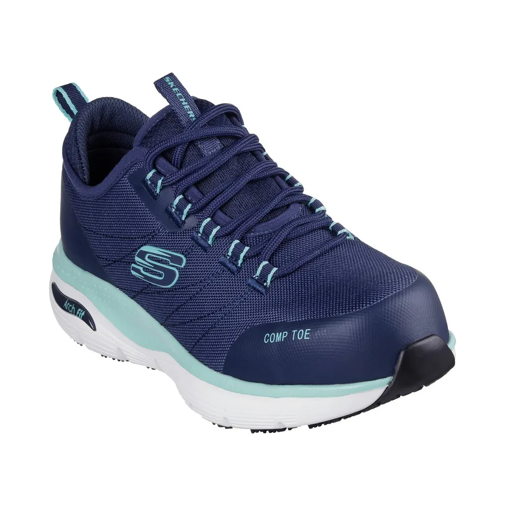 Skechers Work Slip-Resistant: Arch Fit – Ebinal Sneaker Marine/Aqua