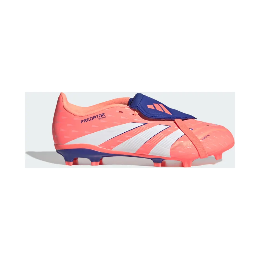 adidas Predator League Fold-over Tongue Firm/multi-ground Boots Kids “Signal Coral / Cloud White / Beam Orange” (JP9918)