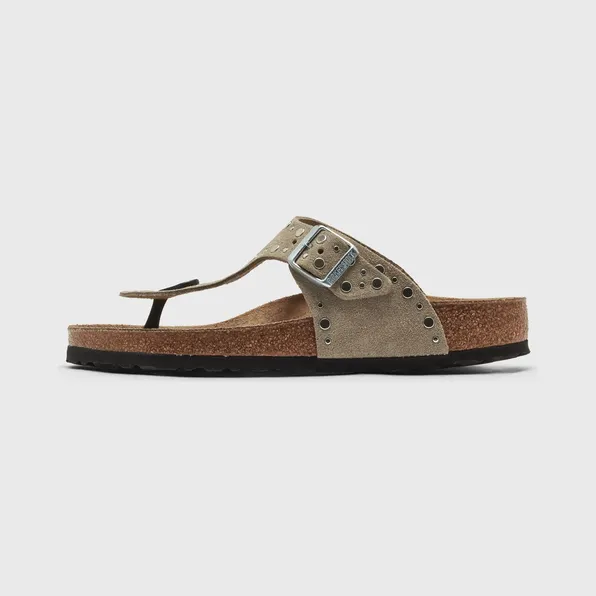 Birkenstock Gizeh Rivets Suede Leather Grey