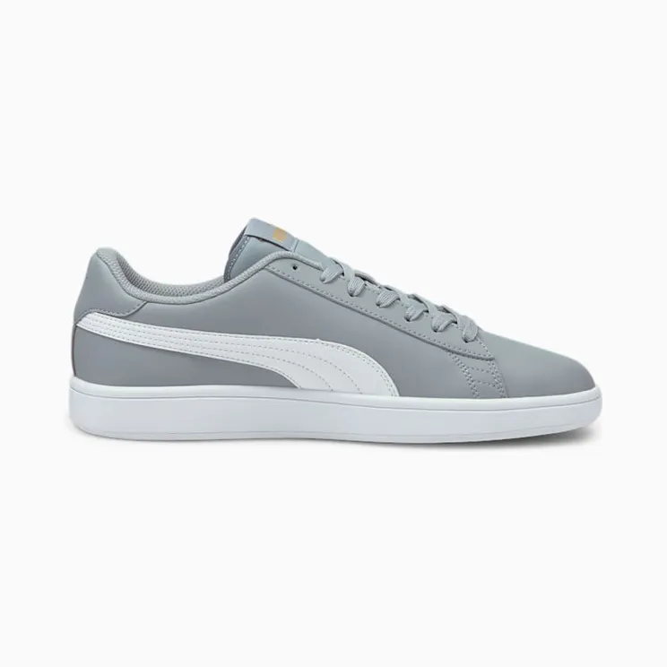 Puma Smash v2 leren Grey/White/Gold (36521528)