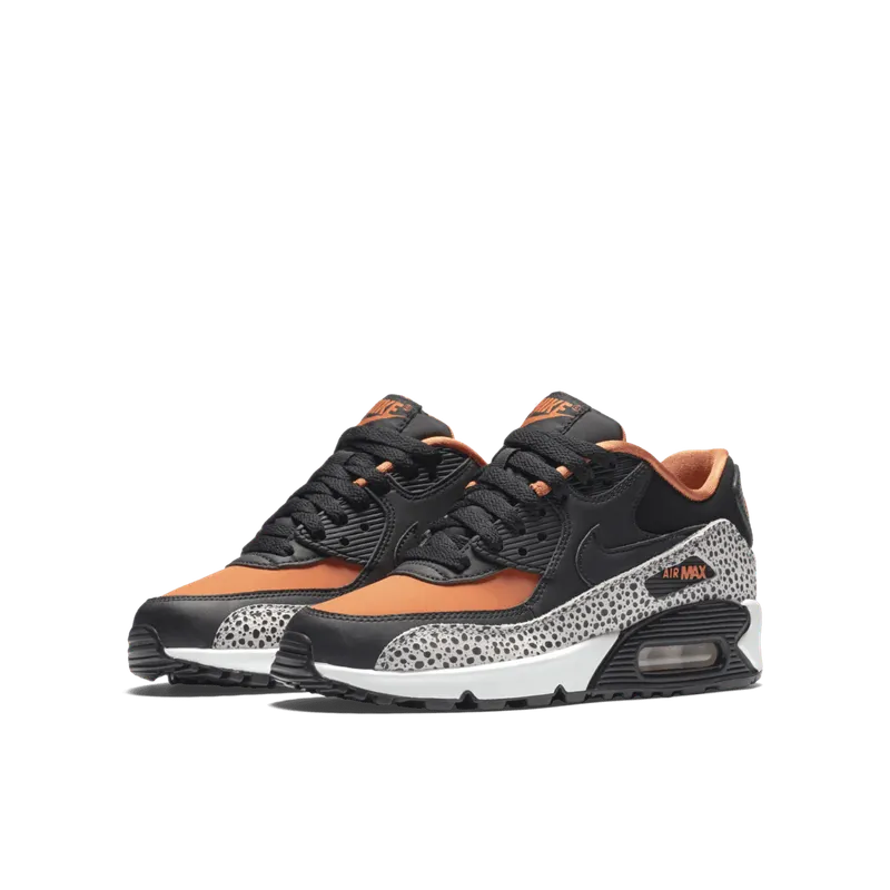 Nike Air Max 90 Safari (GS) Summit White/Black-Clay Orange (820340-100)