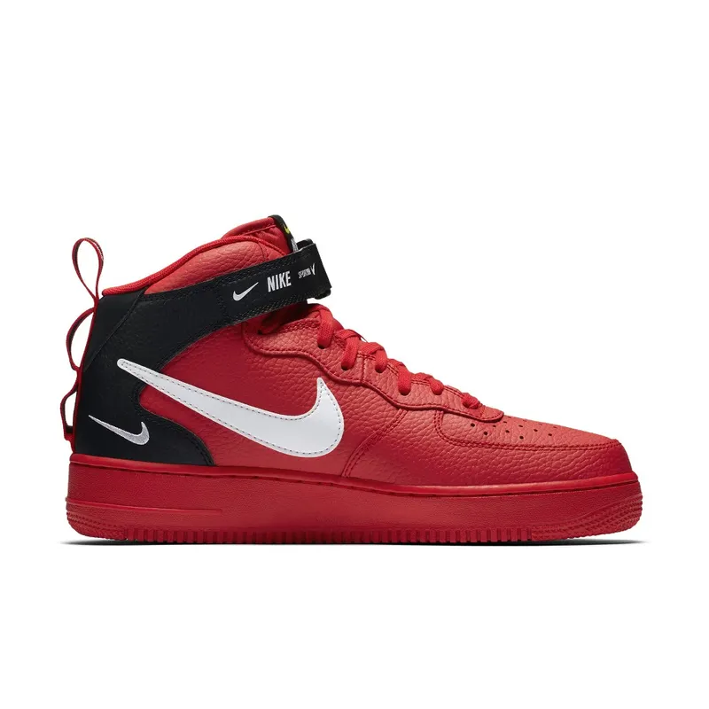 Nike Air Force 1 Mid Utility University Red University Red/White-Black-Tour Yellow (804609-605)