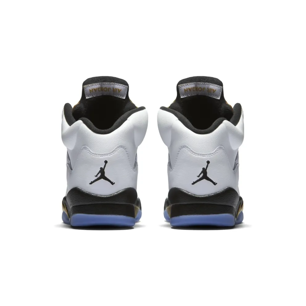 Jordan 5 Retro Olympic 2016 (GS) White/Black-Metallic Gold Coin (440888-133)