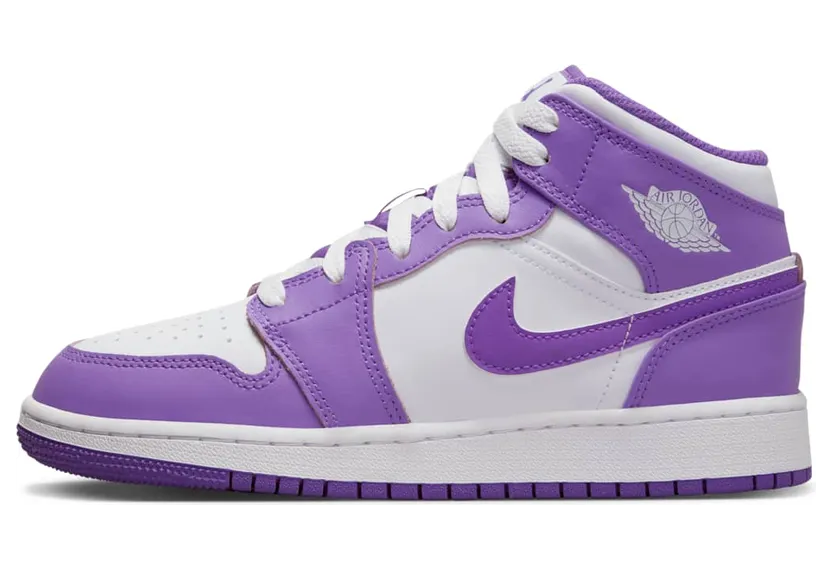 AIR Jordan 1 MID GS “White / Purple Venom” (DQ8423-511)