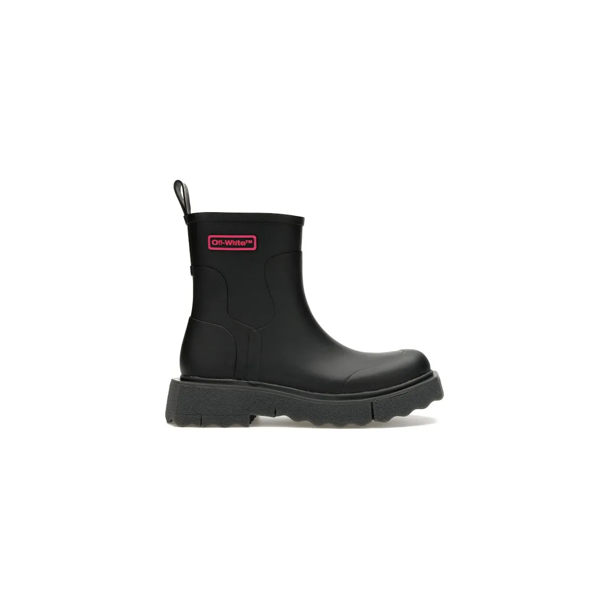 OFF-WHITE Rubber Rain Boot Black (OMID016F22MAT0011035)