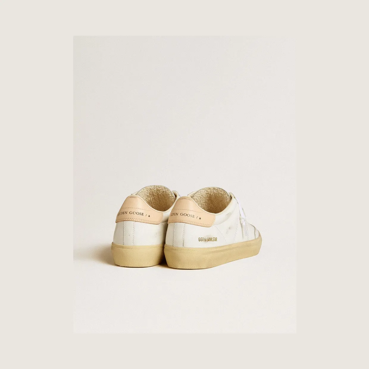 Golden Goose Soul Star In White Leather With Pink Leather Heel Tab (GWF00464.F006931.10310) (4)