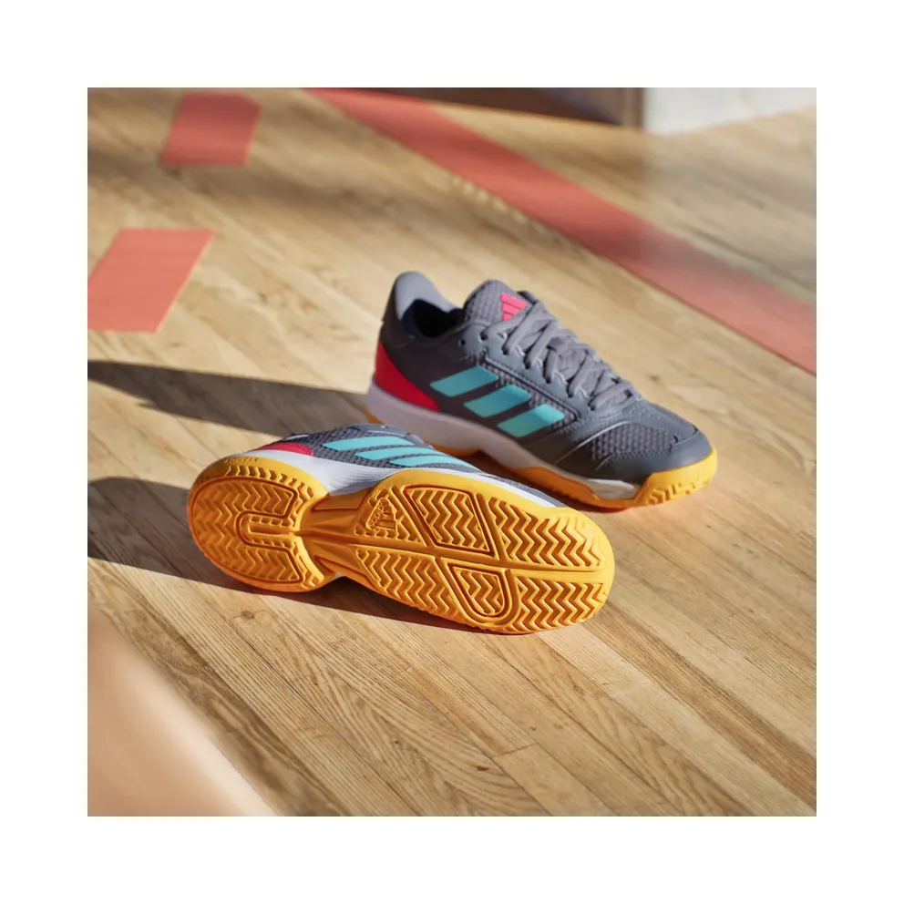 Adidas Ligra 8 Indoor Kids Aurora Onix / Flash Aqua / Semi Lucid Red (JR7120)